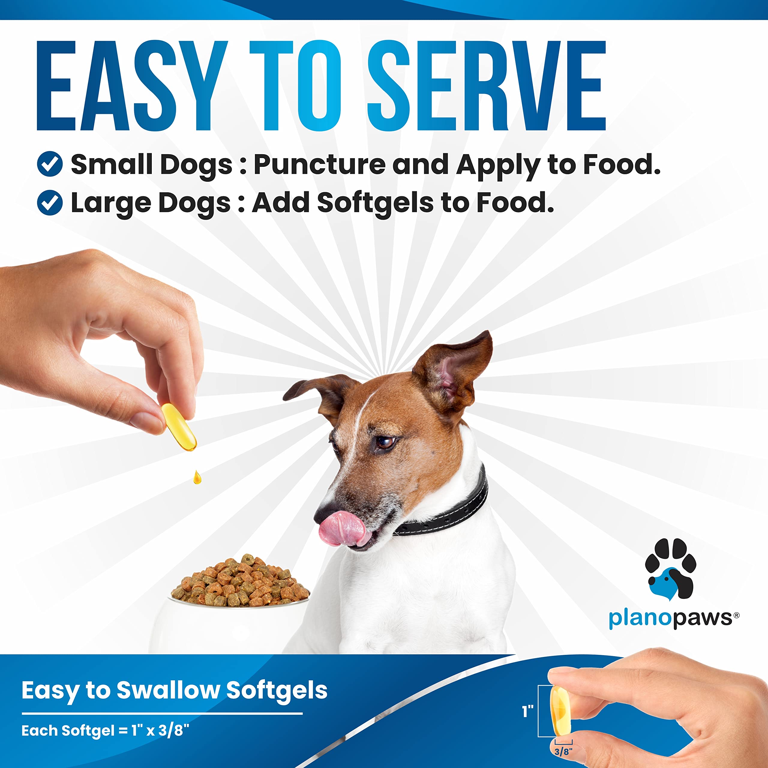 Omega 3 Fish Oil for Dogs Capsules - Salmon Oil for Dogs - Dog Fish Oil Supplement May Help Shedding, Allergy, Itching - Support